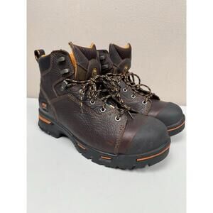 Timberland PRO Endurance Steel Toe Safety Work Boots Mens 11.5W Brown Leather